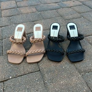 2 pairs dolce vita braided high heels, size 8.